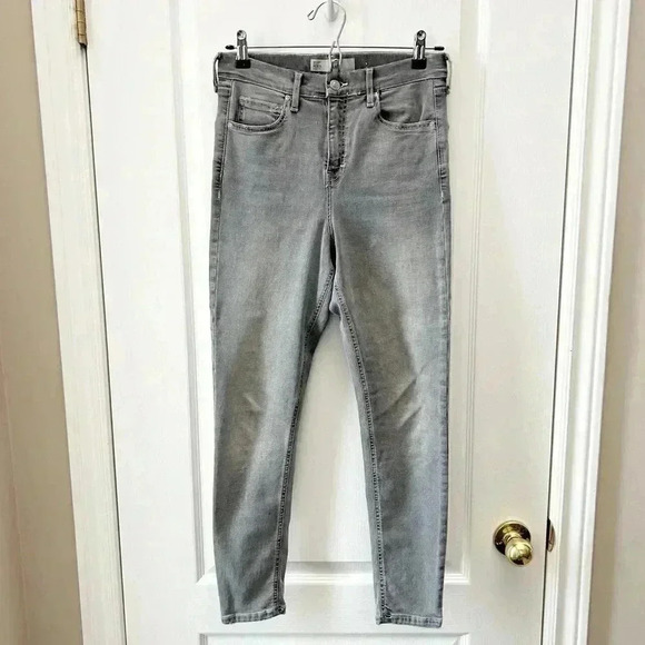 Topshop Jamie Skinny Jeans High Rise Ankle Cropped  Grey Size 26 - Picture 2 of 13